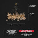 French crystal chandelier gold branch light dining room