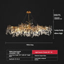 French crystal chandelier gold branch light dining room