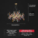 French crystal chandelier gold branch light dining room