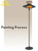 French design black and amber floor lamp for living room