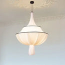 French fabric decorbites creamy e27 foyer chandelier bedroom light