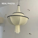French fabric decorbites creamy e27 foyer chandelier bedroom light