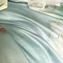 French flowers mint & white lace ruffles bedding set bedroom decor