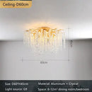 French golden crystal branch chandelier for living room