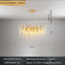 French golden crystal branch chandelier for living room