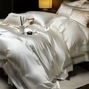 French hollow luxury white & silver bedding set bedroom decor