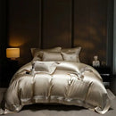 French hollow luxury white & silver bedding set bedroom decor