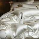 French hollow luxury white & silver bedding set bedroom decor