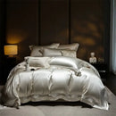 French hollow luxury white & silver bedding set bedroom decor
