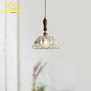 French ins walnut brass glass pendant lights kitchen island decorbites