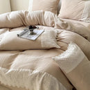 French lace cotton mint green & white bedding set bedroom duvet