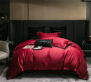 French lace edge white & silver bedding set bedroom duvet cover