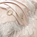 French lace ruffles pink cotton bedding set bedroom decor
