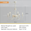 French light luxury white crystal chandelier living room lamp