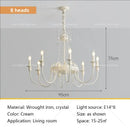 French light luxury white crystal chandelier living room lamp