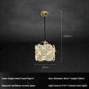 French light luxury white flower glass chandelier bedroom pendant light