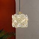 French light luxury white flower glass chandelier bedroom pendant light
