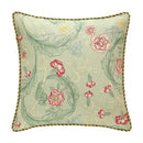 French linen flax bird and flower lumbar pillow cover bedroom decor