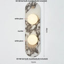 French luxury black & white marble led wall light bedroom sconce