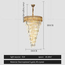 French luxury clear & amber crystal chandelier for living room