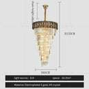 French luxury clear & amber crystal chandelier for living room