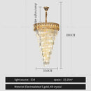French luxury clear & amber crystal chandelier for living room