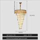 French luxury clear & amber crystal chandelier for living room