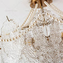 French luxury decorbites cream crystal chandelier living room light