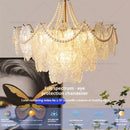 French luxury decorbites cream crystal chandelier living room light