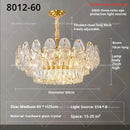 French luxury gold crystal rose chandelier dining room light