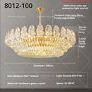 French luxury gold crystal rose chandelier dining room light