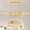 French luxury gold crystal rose chandelier dining room light