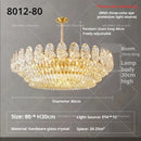 French luxury gold crystal rose chandelier dining room light
