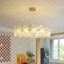 French luxury gold decorbites glass chandelier dining room lace crystal