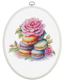 French Macarons Counted Cross-Stitch Kit by Luca-S BC226L
