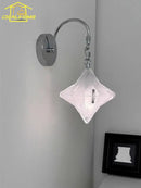 French medieval bauhaus chrome glass wall lamp for living room