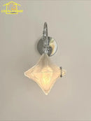 French medieval bauhaus chrome glass wall lamp for living room