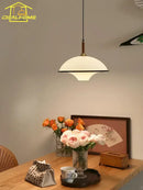 Cream Brass Pendant Light