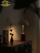 Wood Cream Table Lamp