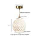 French minimalism ceramic white & gold pendant light dining room