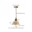 French minimalism ceramic white & gold pendant light dining room