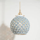 French minimalism ceramic white & gold pendant light dining room