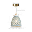 French minimalism ceramic white & gold pendant light dining room