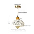 French minimalism ceramic white & gold pendant light dining room