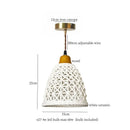 French minimalism ceramic white & gold pendant light dining room