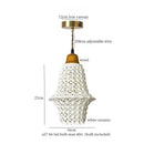 French minimalism ceramic white & gold pendant light dining room