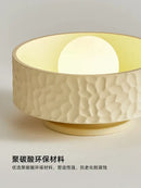 French minimalist cream ceiling light living room diffused glow
