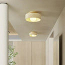 French minimalist cream ceiling light living room diffused glow