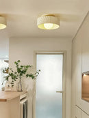 French minimalist cream ceiling light living room diffused glow