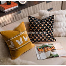 French night velvet throw pillow case black & white bedroom decor